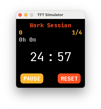 PineTime Pomodoro App Screen
